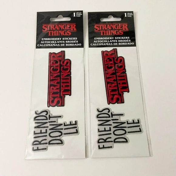 Lot of 2 Stranger Things Embroidery Stickers - Picture 1 of 15